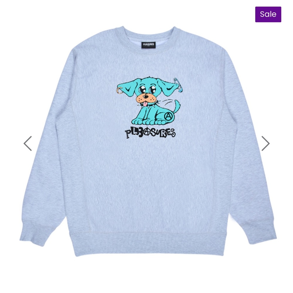 Pleasures Ruff Premium Grey Crewneck Sweat